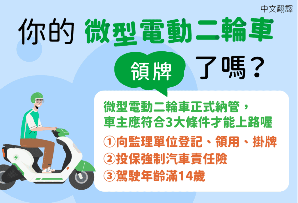 1120911 你的微型電動二輪車領牌了嗎-中1