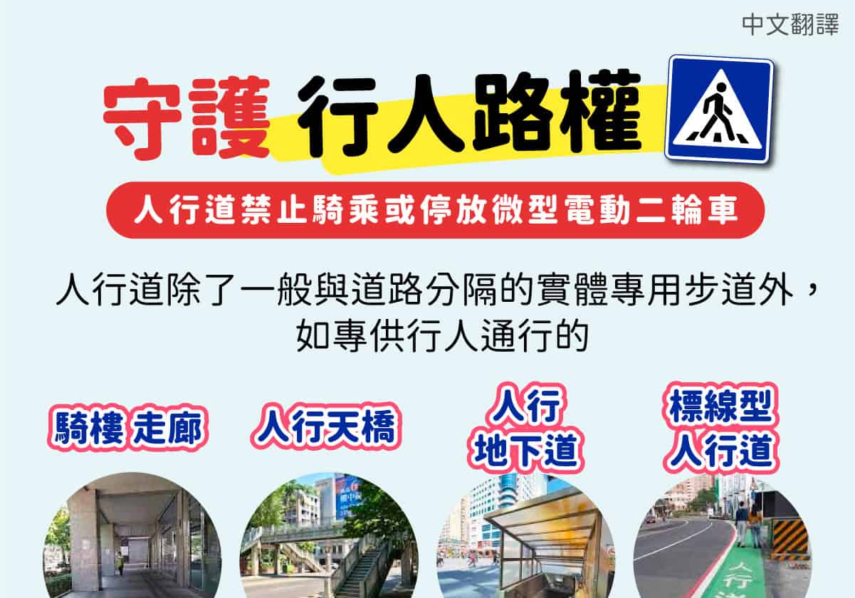 移工宣導｜守護行人安全-多國語示意圖