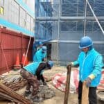 施工工人施工現場照片，展現全球外勞集團支持國際建設與工程項目，專業、安全施工保障品質。.