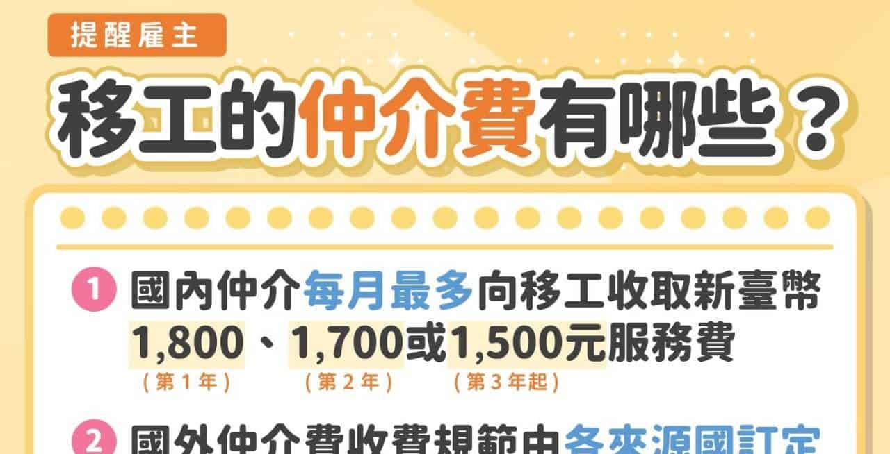 移工仲介｜移工的仲介費有哪些示意圖