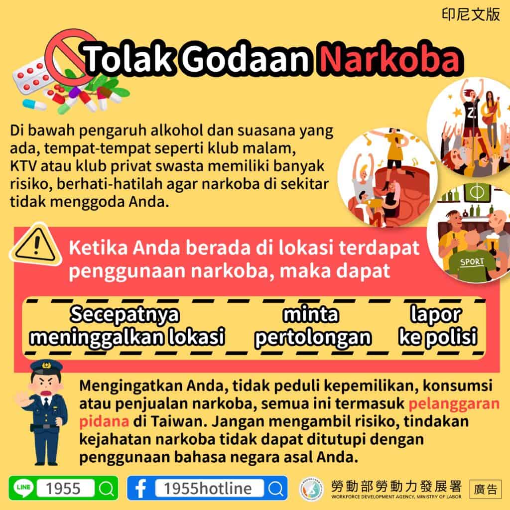 拒絕毒品誘惑-多國語示意圖