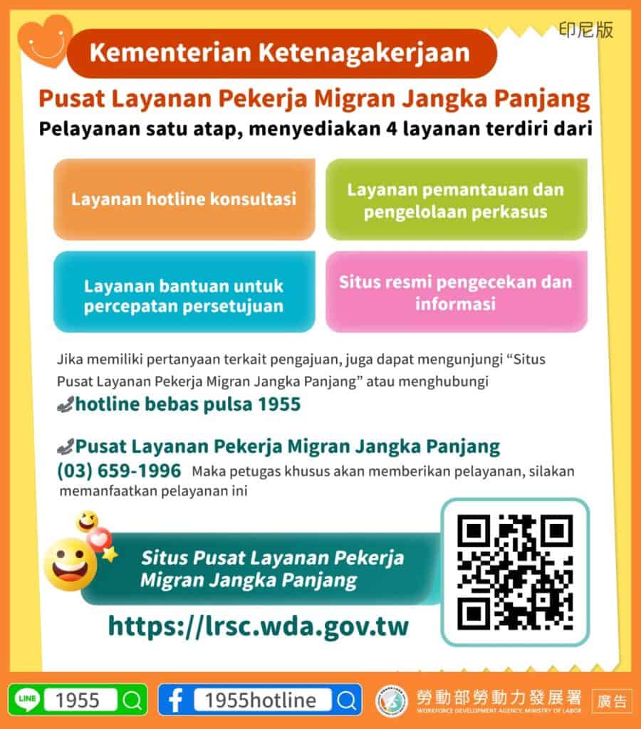 移工宣導｜勞動部移工留才久用服務中心-多國語示意圖