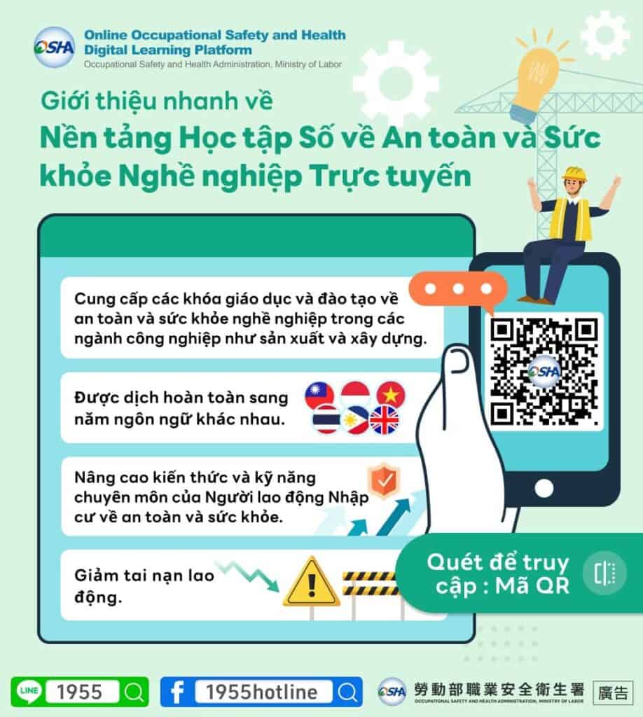 移工宣導｜提供移工職安衛平台-多國語示意圖