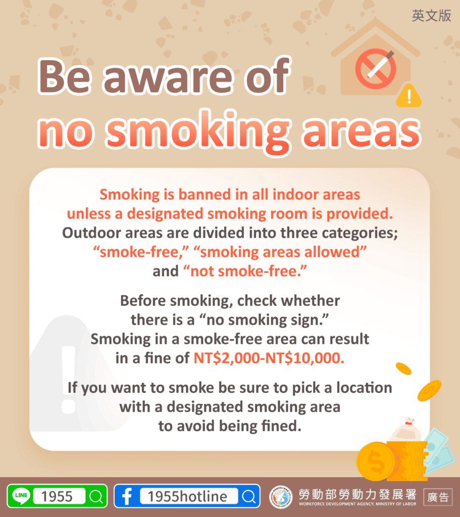 移工宣導｜注意禁煙場所-多國語示意圖