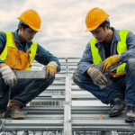 專業外勞工程師建築施工現場工作照片.