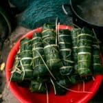 綠色粽子包裝，傳統端午節美食，彰顯台灣文化與外勞合作特輯.