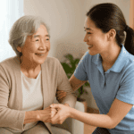 快樂老年人照護，暖心照料阿嬤與護理人員.