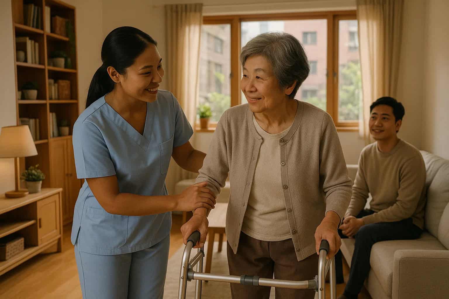 專業外勞協助長者，關懷健康照護，打造溫馨家庭氛圍.