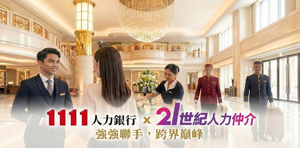 21世紀人力仲介 x 1111人力銀行 強強聯手